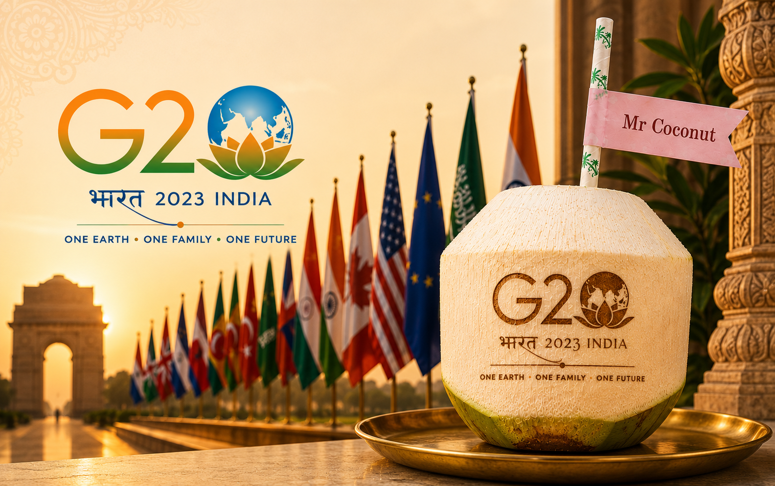 Mr. Coconut at G20 Summit India 2023
