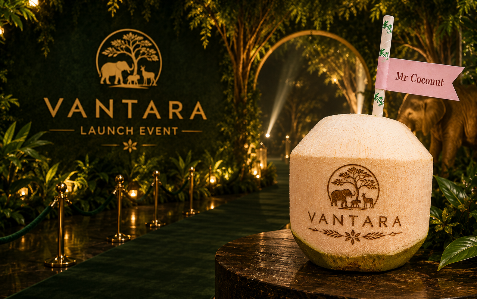Mr. Coconut at Vantara Inauguration PM Narendra Modi